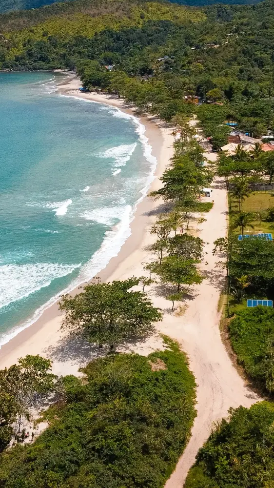 Vista aérea da Praia de Castelhanos
